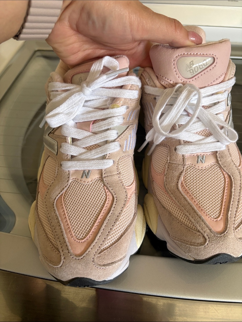 New Balance 9060 Pastel Pink & Cream Women's Sneakers